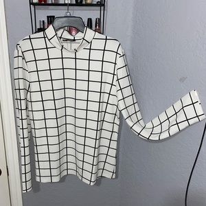 Black and White Turtle Neck